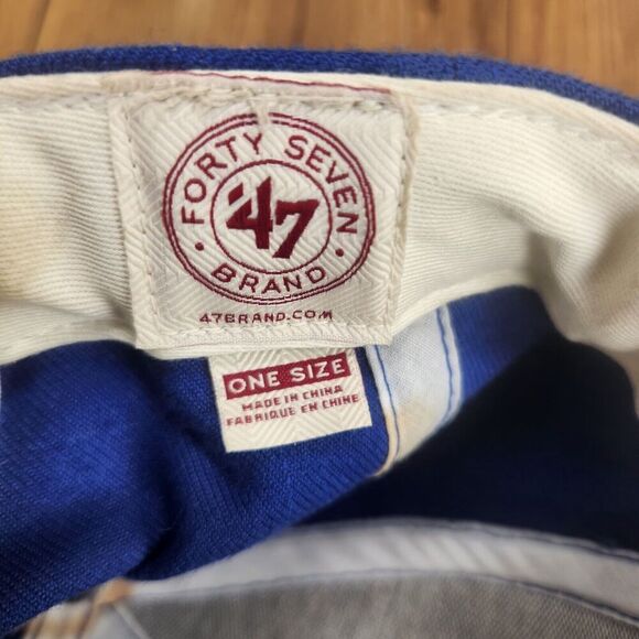 Philadelphia 76ers '47 Hardwood Classics Snapback Hat Cap Blue Red Script Retro - Picture 11 of 12